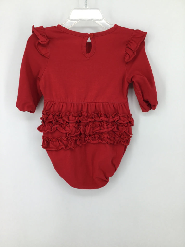 Ruffle Butts Child Size 6-12 Months Red Outfit - girls