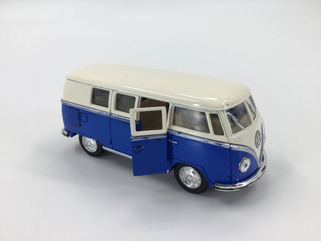 Kinsmart Blue and White 1962 VW Microbus Toy