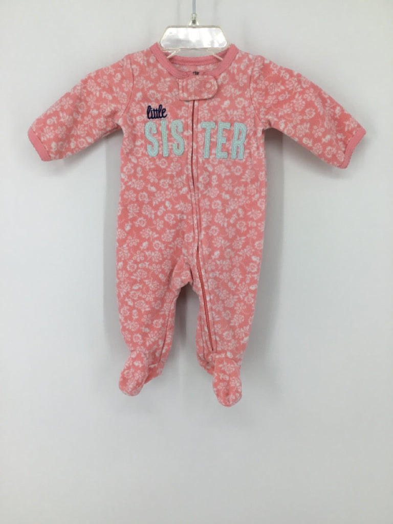 Carter's Child Size Newborn Pink Sleepers