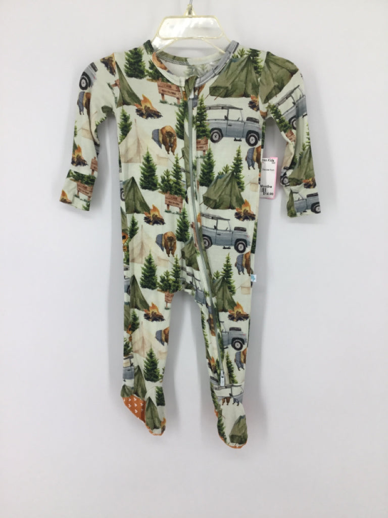 Posh Peanut Child Size 3-6 Months Green Sleepers