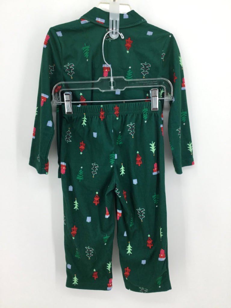 Carter's Child Size 2 Green Christmas Pajamas