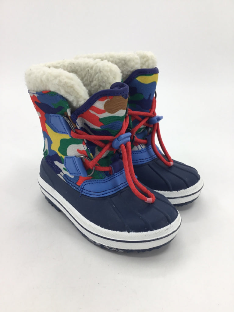 Mini Boden Child Size 10 Multi-Color Rain/Snow Boots