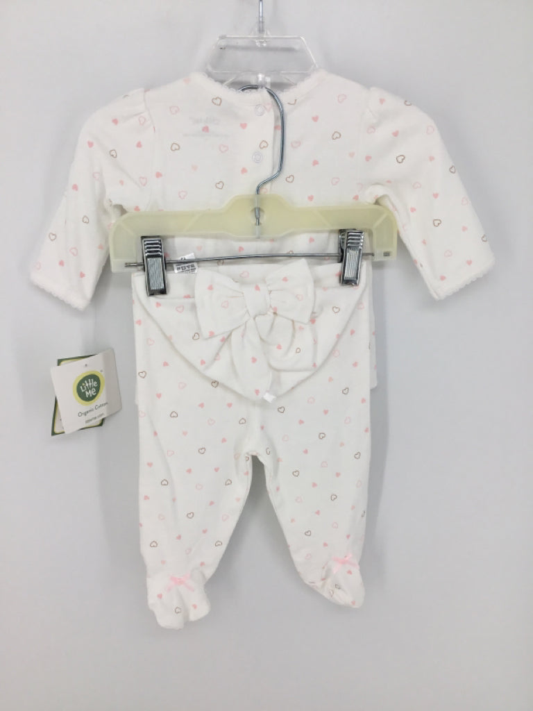 Little Me Child Size 3 Months White Outfit - girls