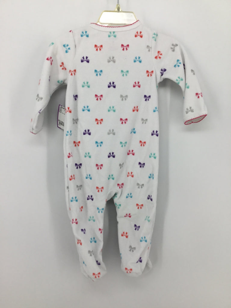 Carter's Child Size 9 Months White Sleepers