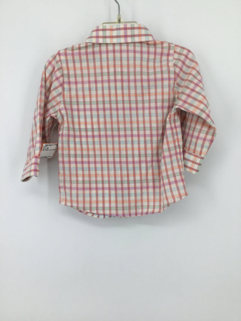 Cat & Jack Child Size 12 Months Pink Plaid Shirt - boys