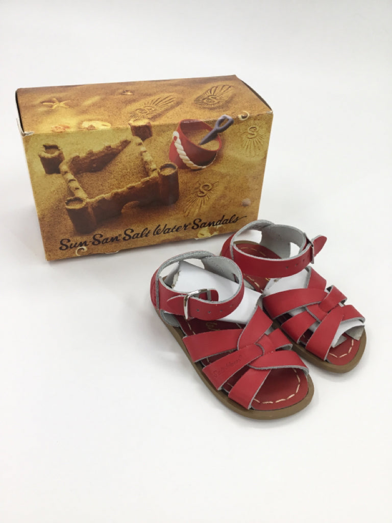 Sun San Child Size 5 Toddler Red Sandals/Flip Flops