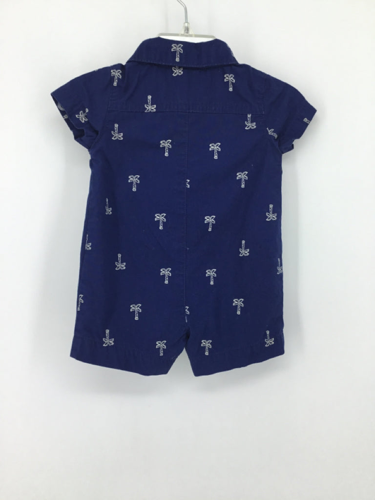 Carter's Child Size 3 Months Blue Print Outfit - boys