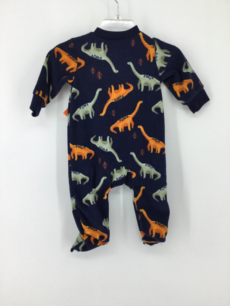 Child of Mine Child Size 0-3 Months Navy Sleepers
