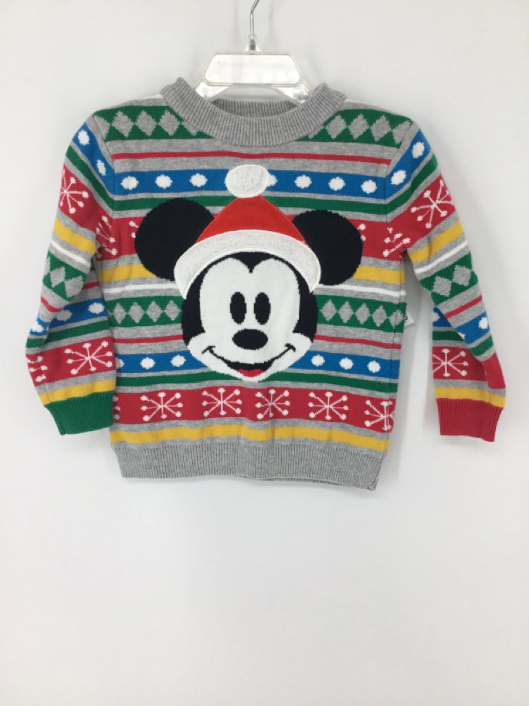 Disney Child Size 2 Gray Christmas Sweater