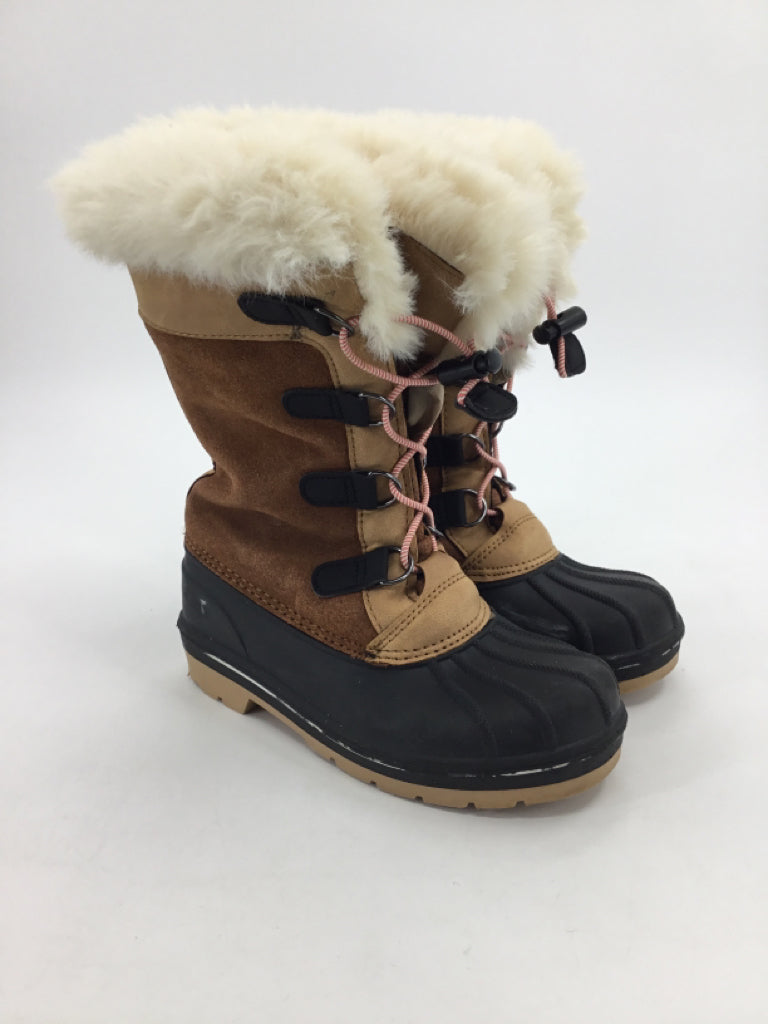 Cat & Jack Child Size 1 Youth Brown Rain/Snow Boots