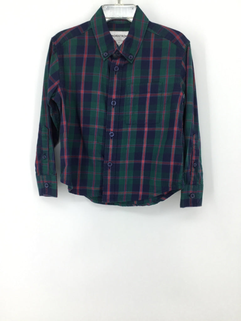 Nordstrom Child Size 2 Blue Plaid Shirt - boys