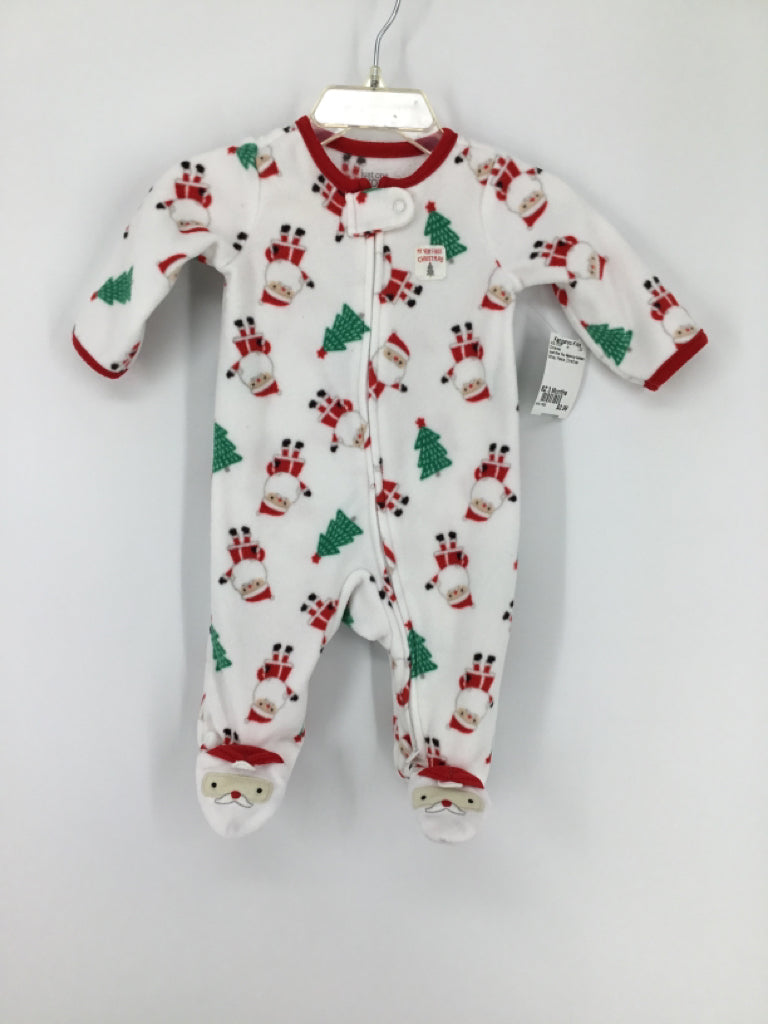 Just One You Made by Carters Child Size 3 Months White Christmas Sleeper