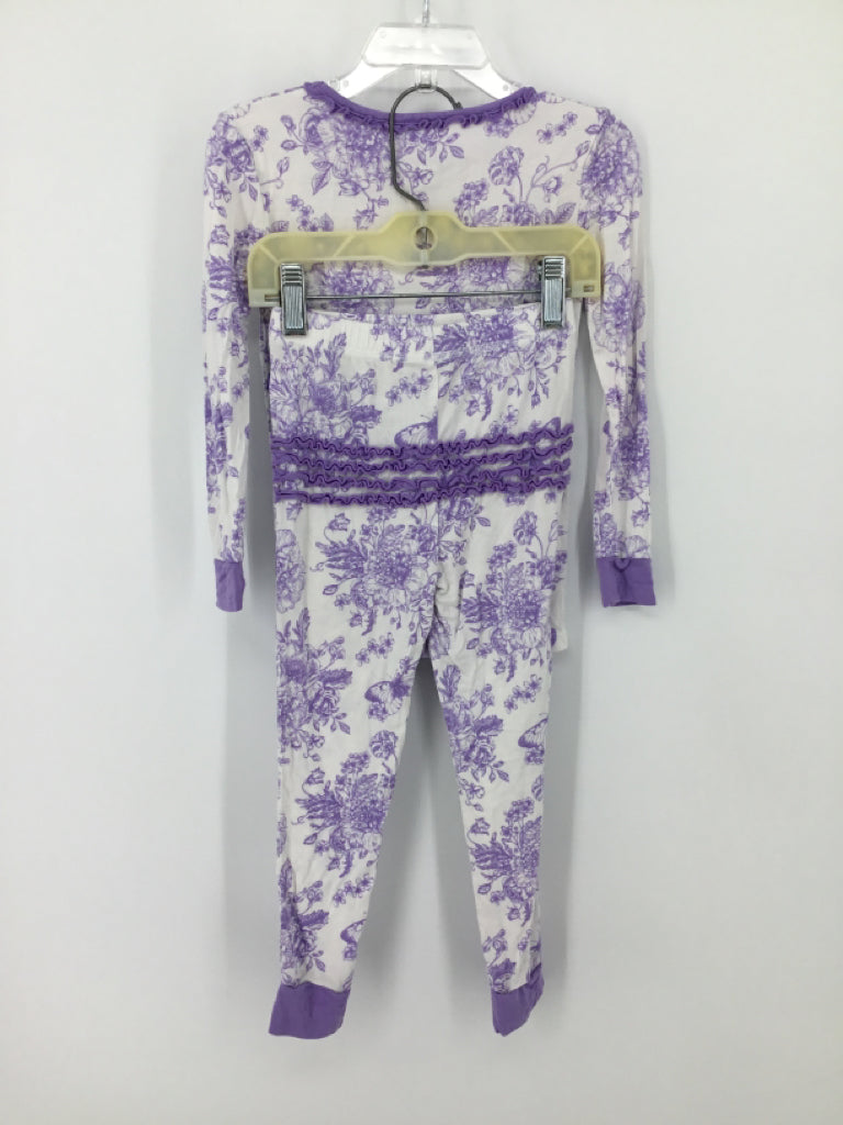 Soft Snooze by Ruffle Butts Child Size 3 Purple Pajamas - girls