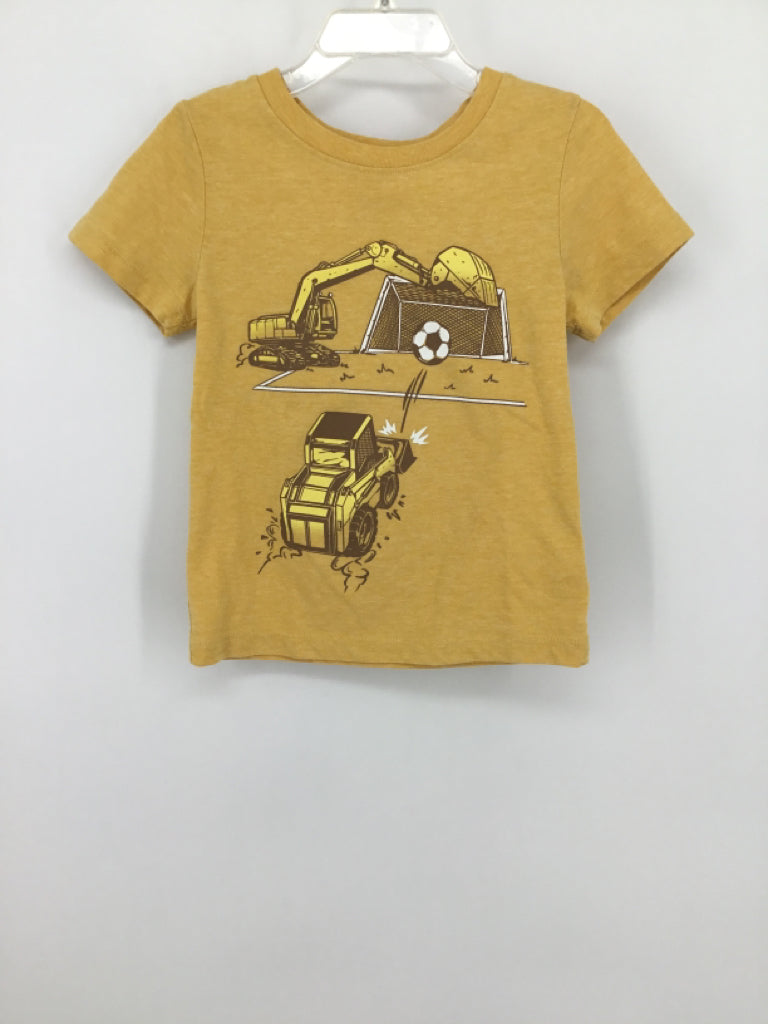 Cat & Jack Child Size 3 Yellow screen printed T-shirt - boys