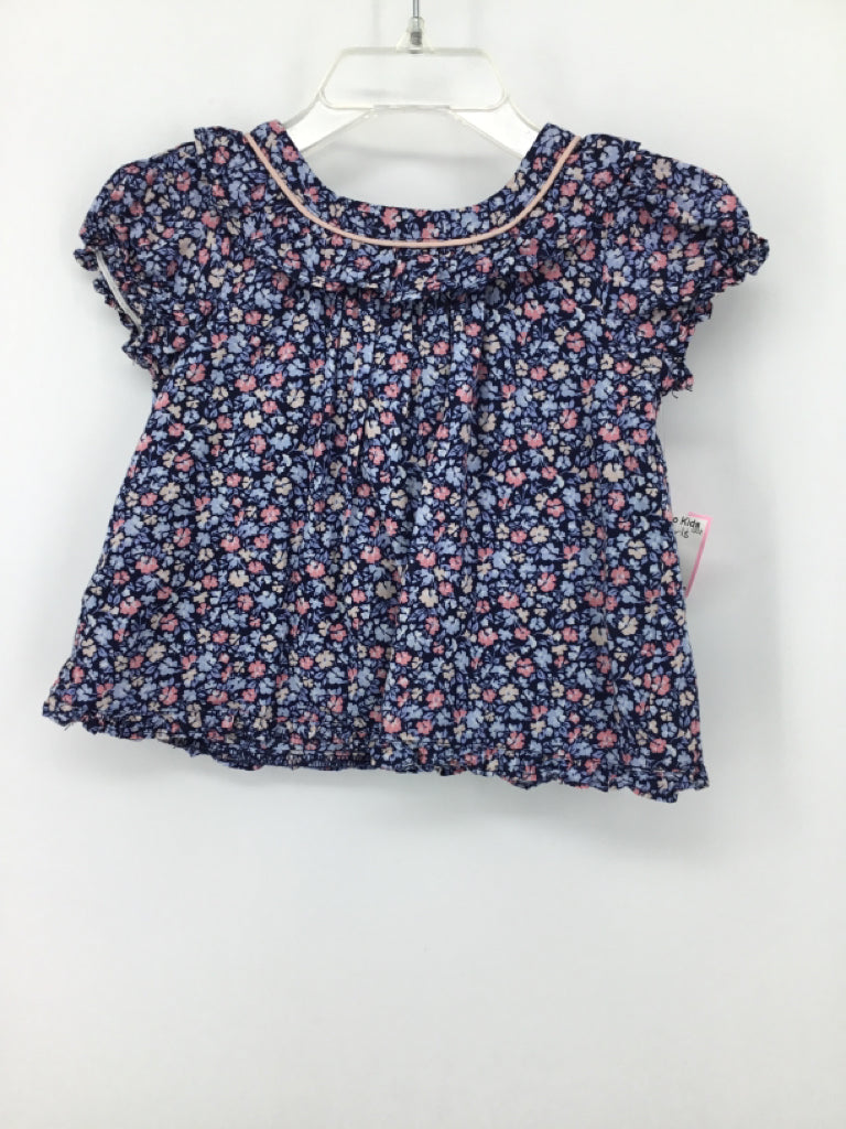 Janie and Jack Child Size 6-12 Months Navy Shirt - girls