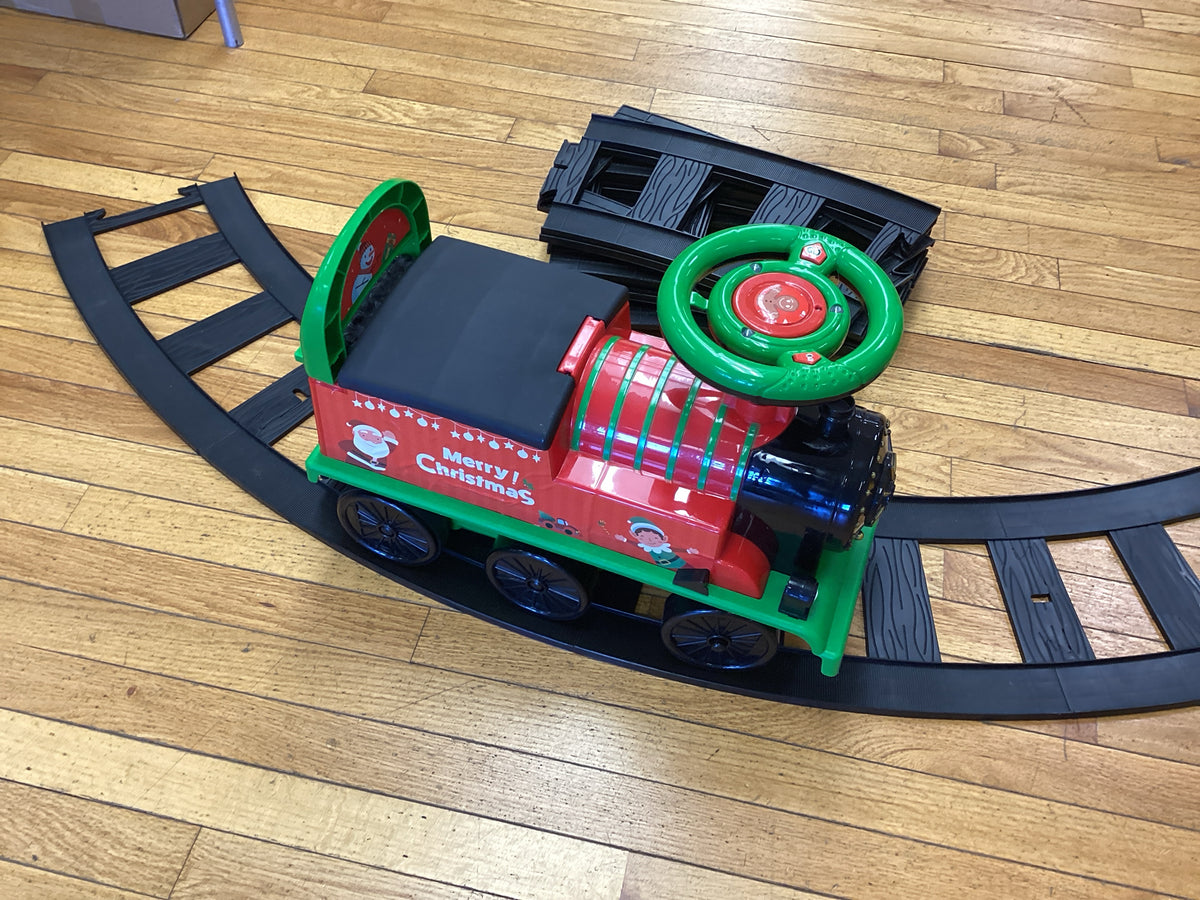 Costzon 6V Electric Christmas Train and Track with lights & sounds