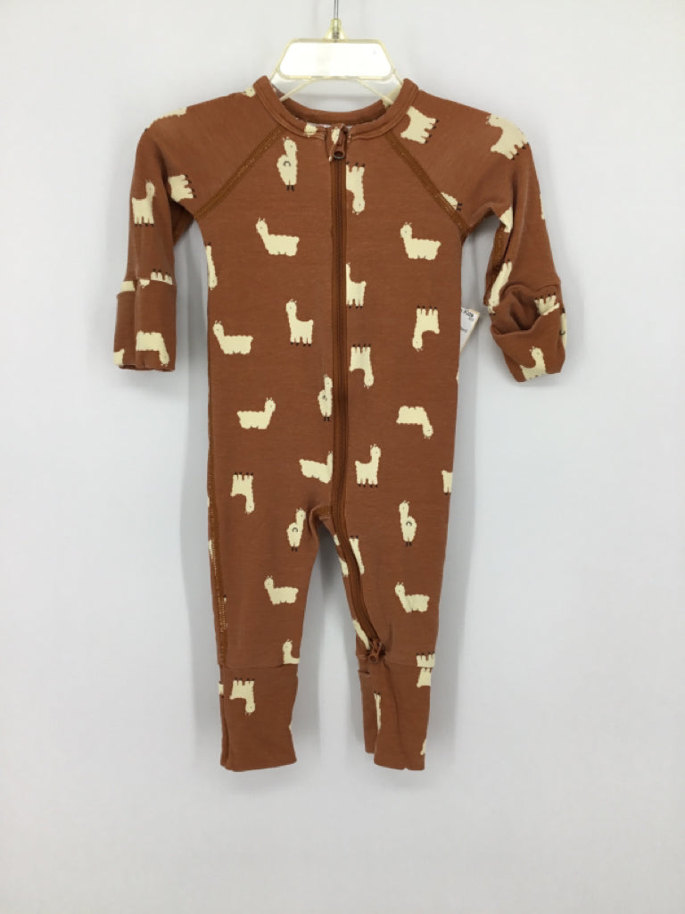 Hanna Andersson Child Size 0-3 Months Brown Print Pajamas - boys