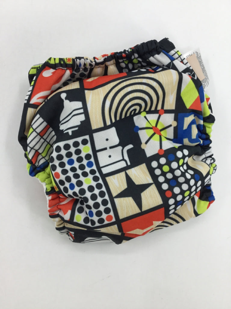 Bum Genius Child Size One Size Multi-Color Print Free Time Cloth Diaper