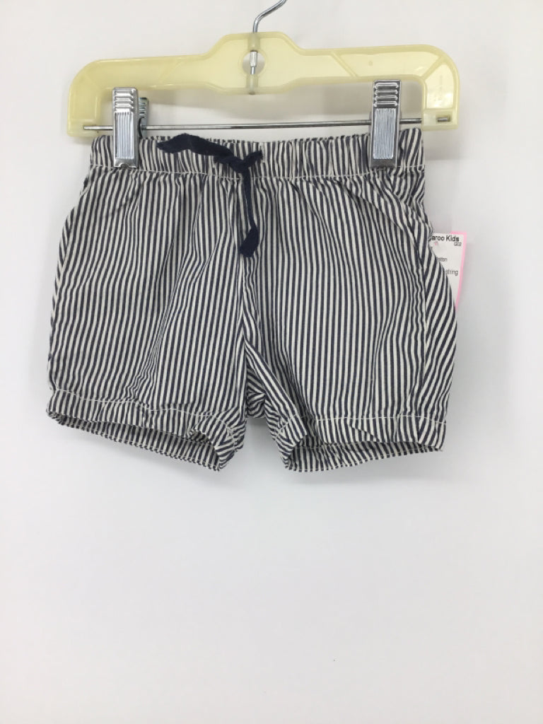 H & M Child Size 6 Months Navy Stripe Shorts - boys