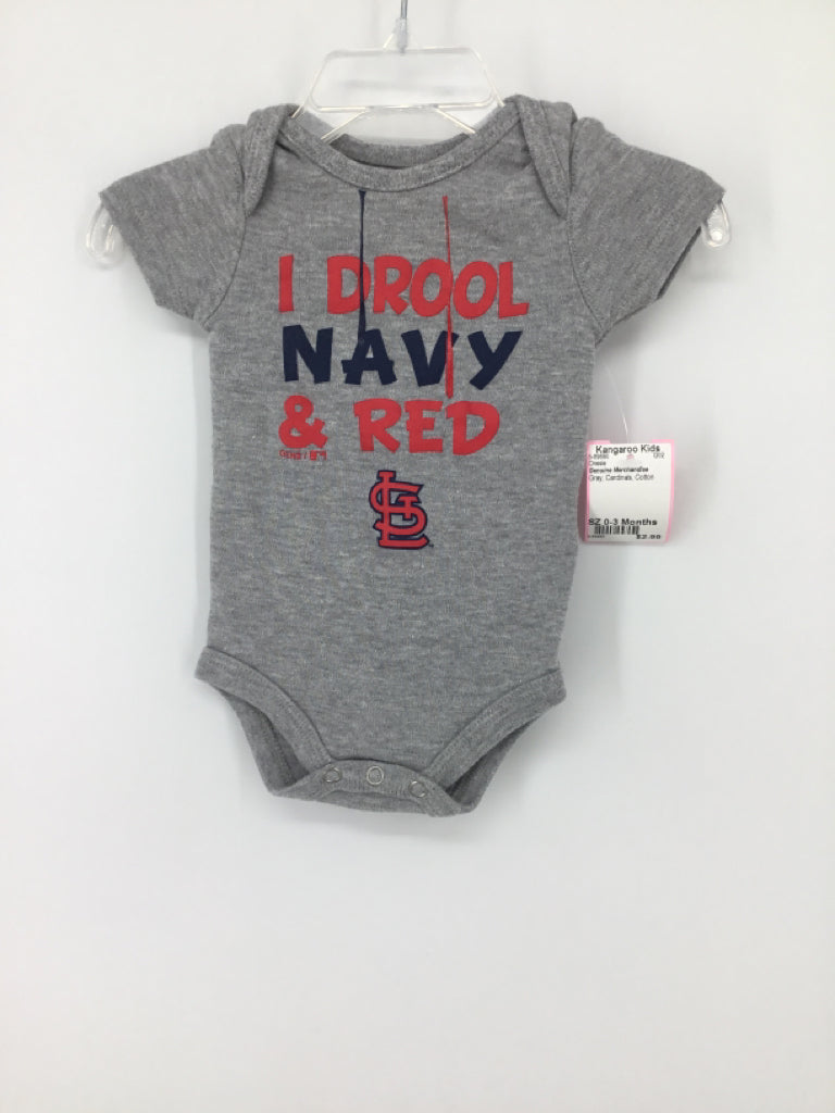 Genuine Merchandise Child Size 0-3 Months Gray Onesie