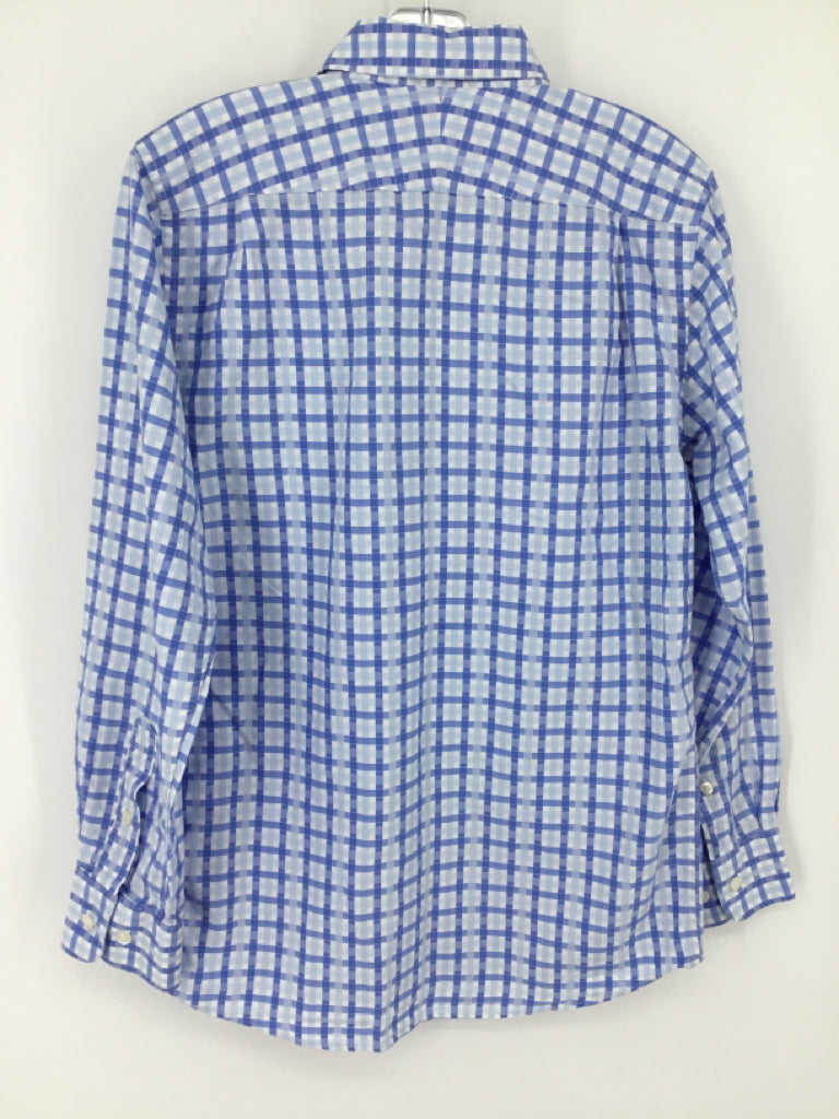 Nordstrom Child Size 12 Blue Checkered Shirt - boys