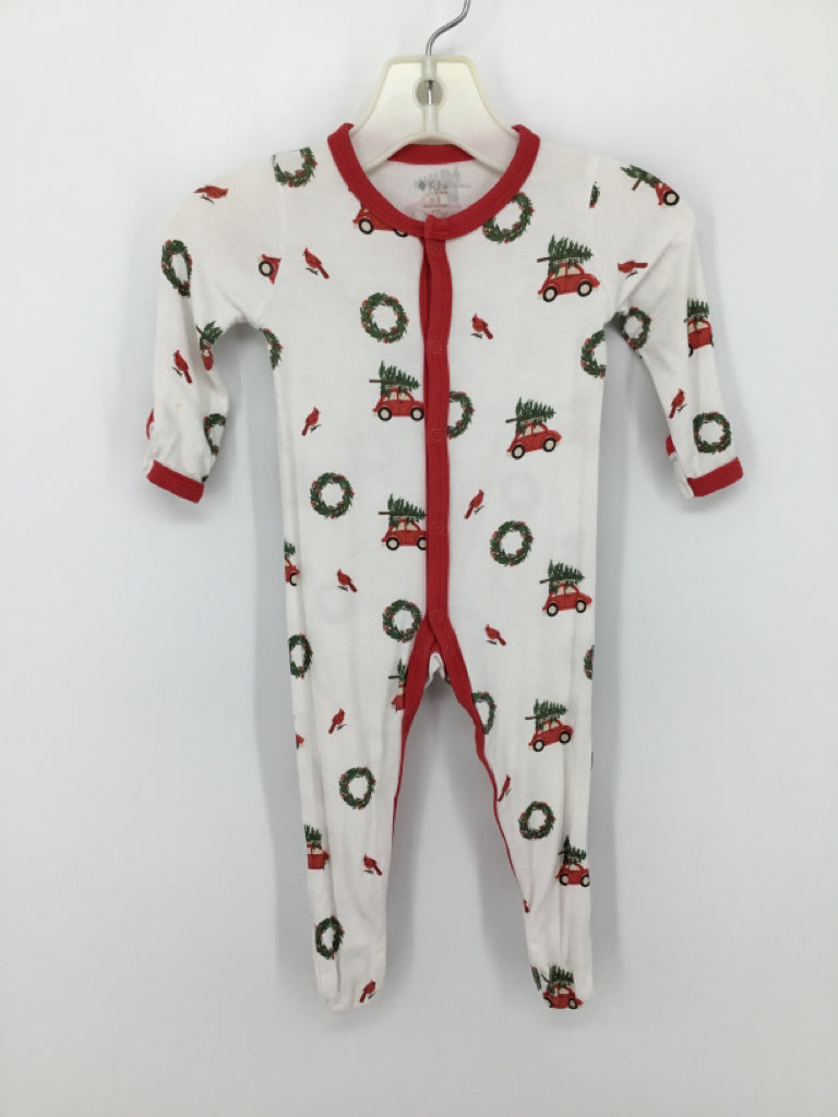 Kyte Child Size 0-3 Months White Christmas Sleeper