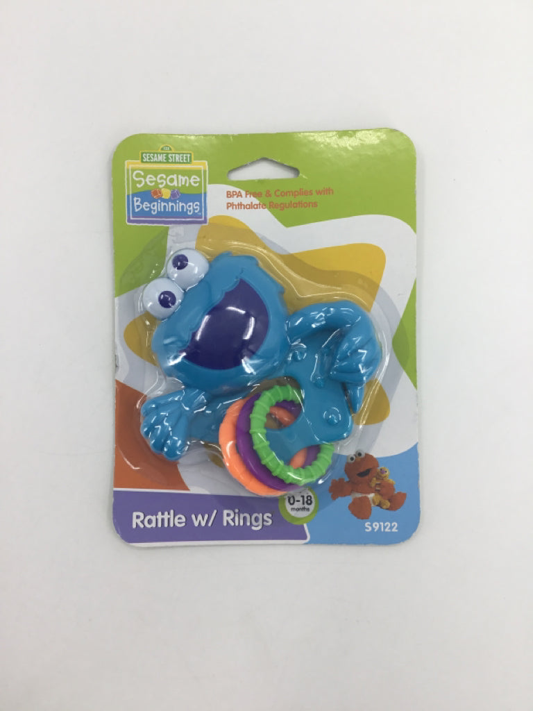 Sesame Street Cookie Monster Rattle with Rings
