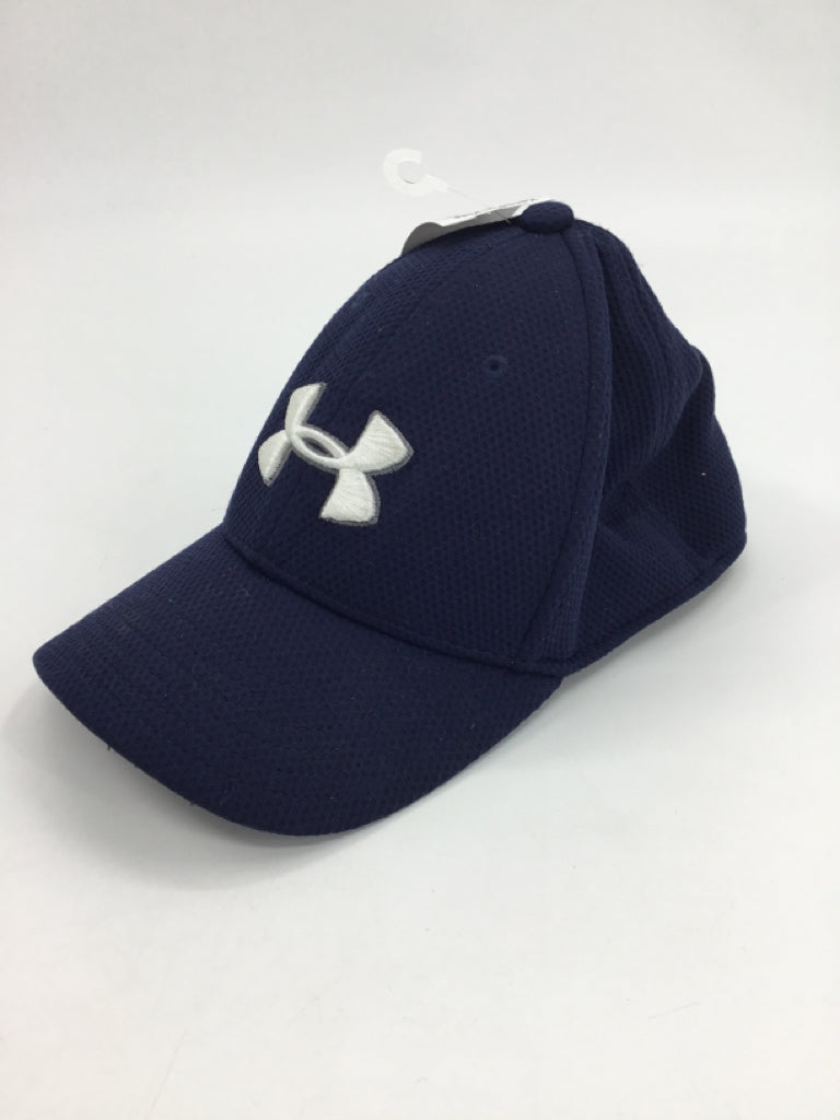 Under Armour Child Size Medium Navy Solid Hats - boys