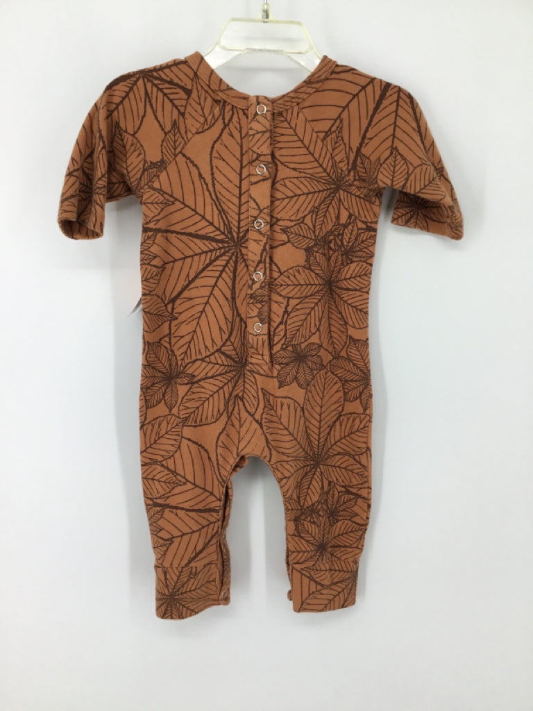 Kate Quinn Organics Child Size 3-6 Months Brown Print Outfit - boys
