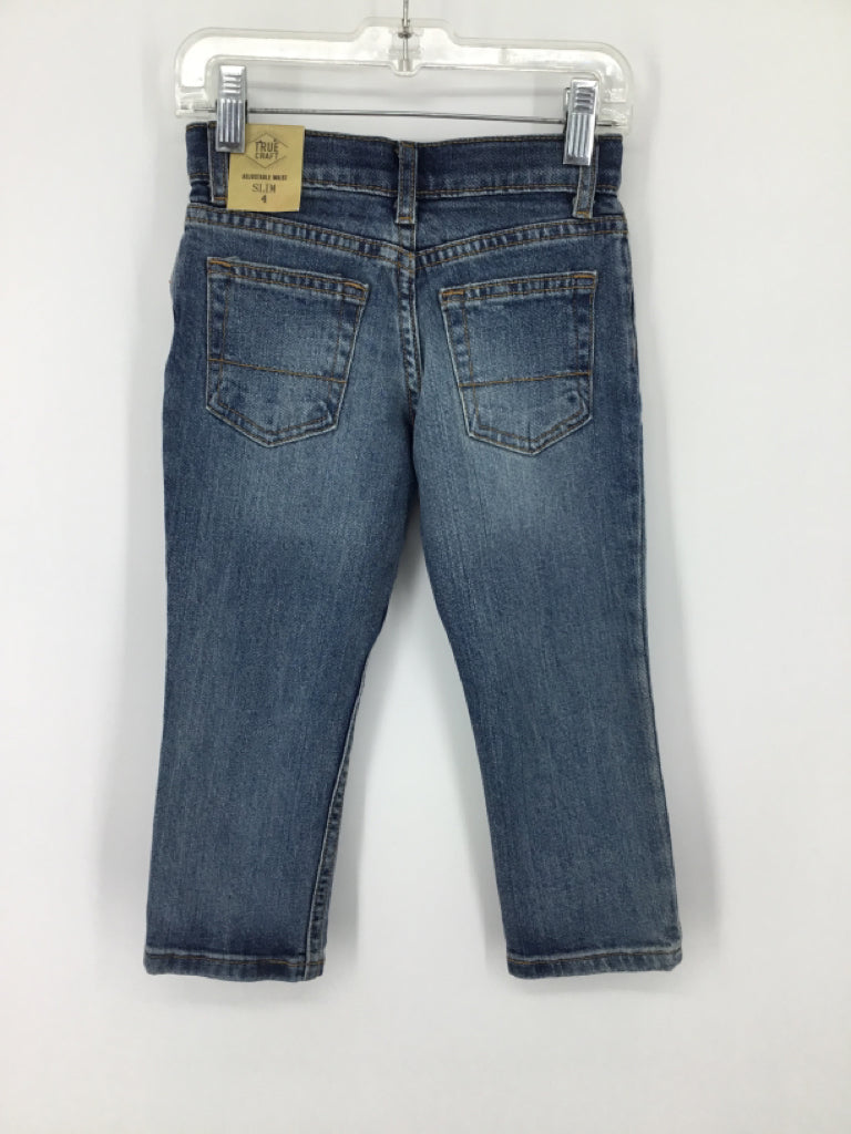 True Craft Child Size 4 Blue Solid Jeans - boys