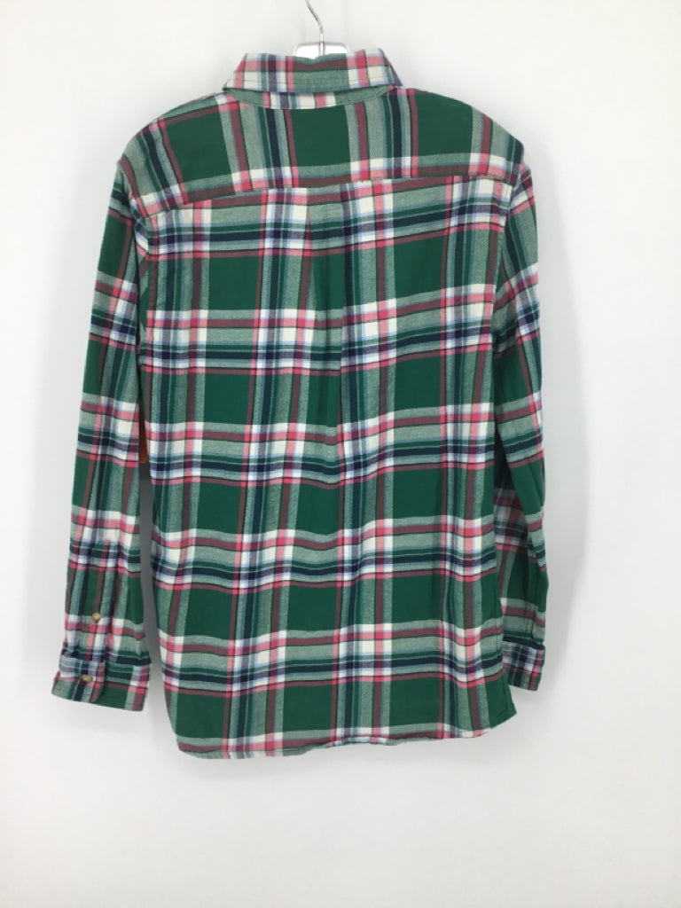 vineyard vines Child Size 10 Green Plaid Shirt - boys