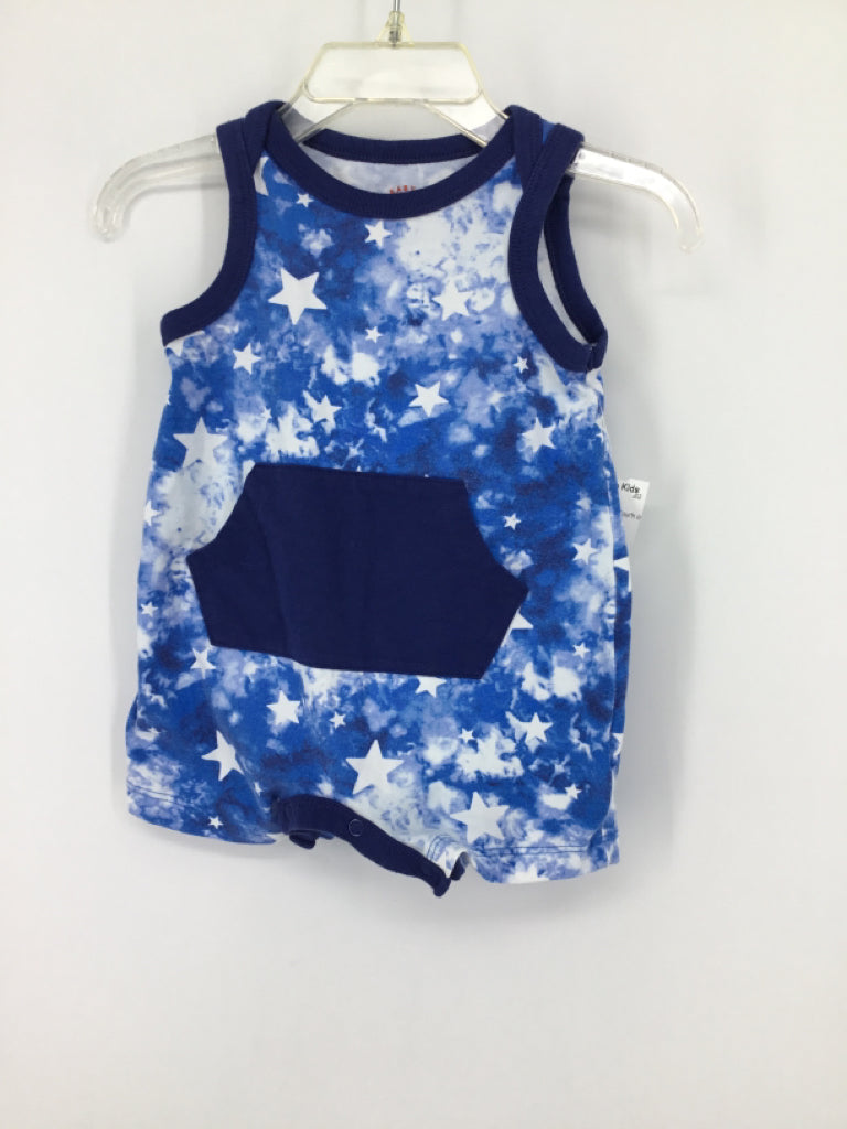 Cat & Jack Child Size 3-6 Months Blue Stars & Stripes Outfit