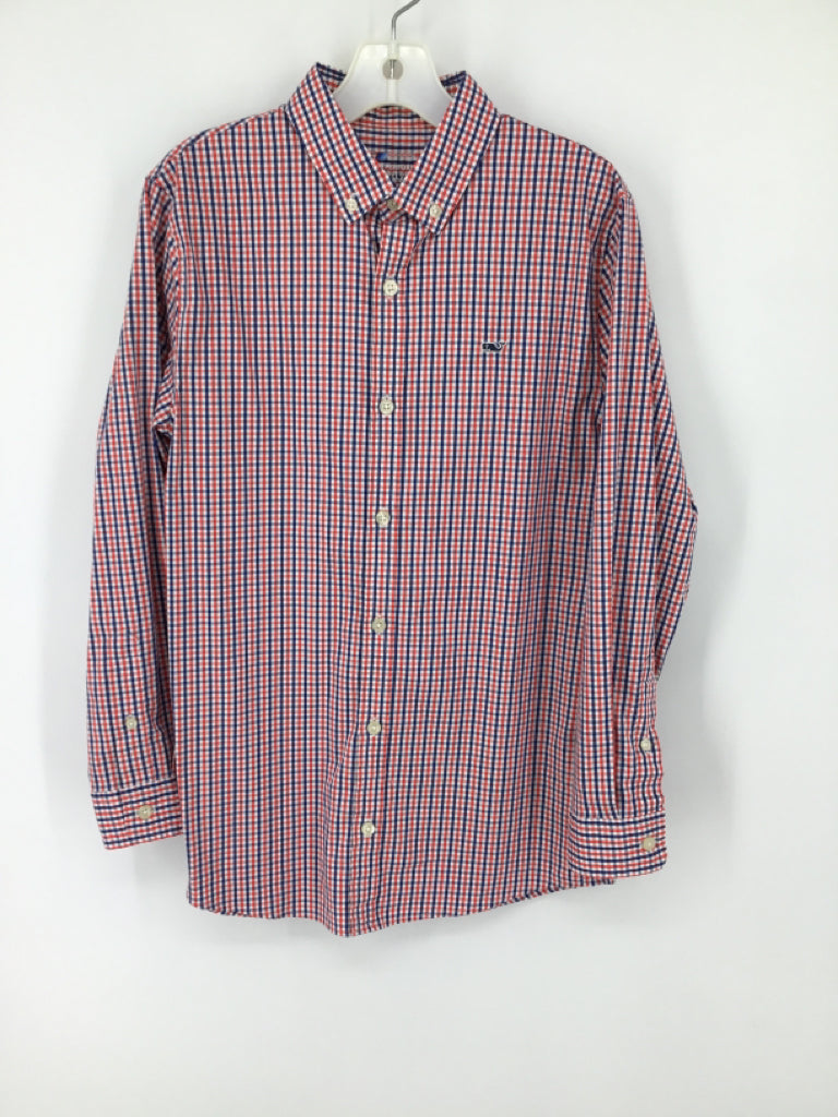 vineyard vines Child Size 12 Red Checkered Shirt - boys