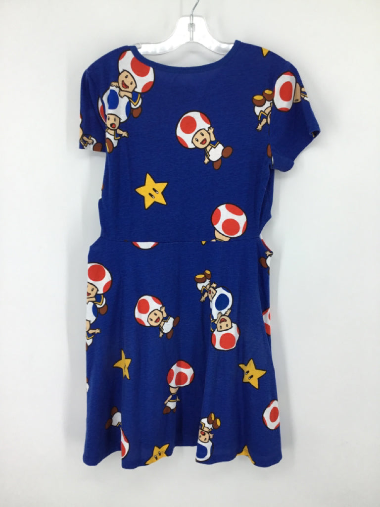 Super Mario Child Size 12 Blue Dress - girls