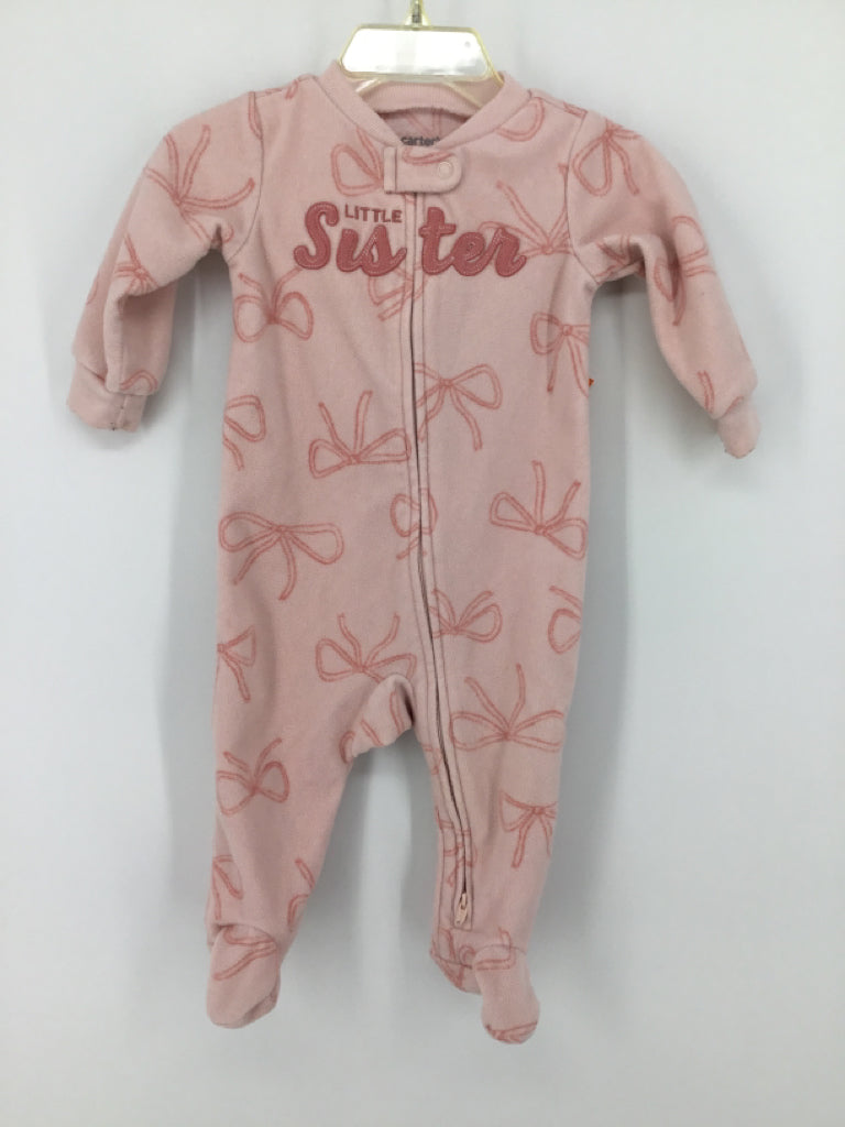 Carter's Child Size 6 Months Pink Sleepers