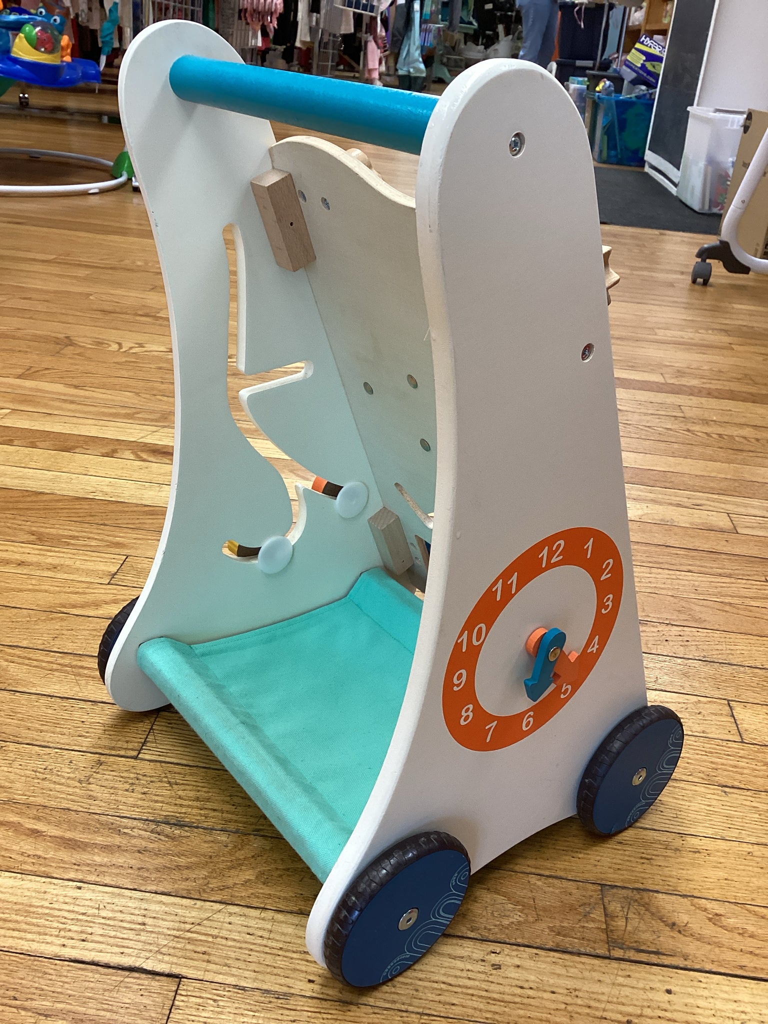 B Toys Little Wooden Steps Wooden Activity Walker