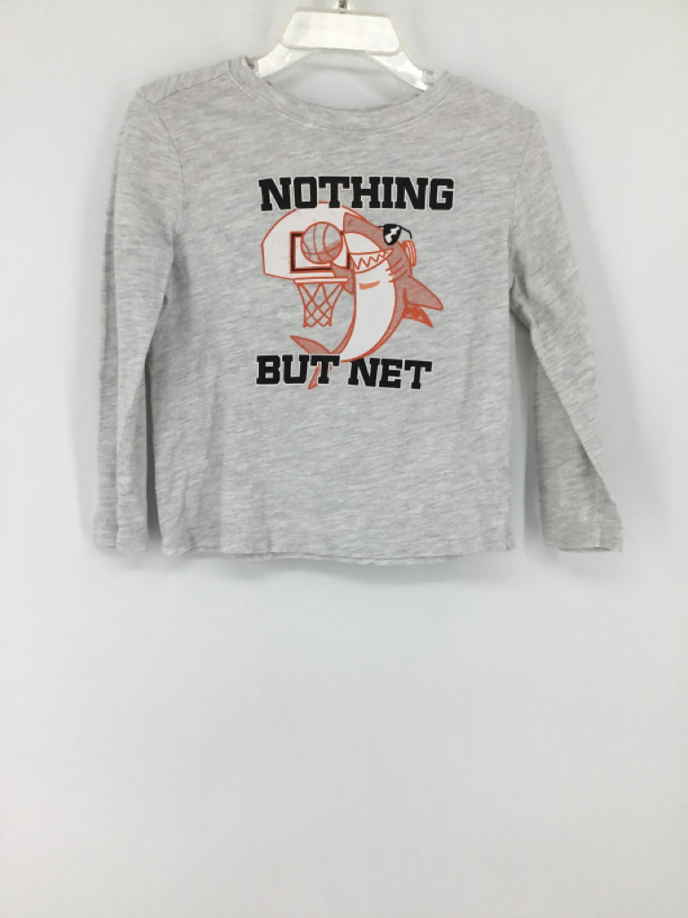 Old Navy Child Size 3 Gray screen printed T-shirt - boys