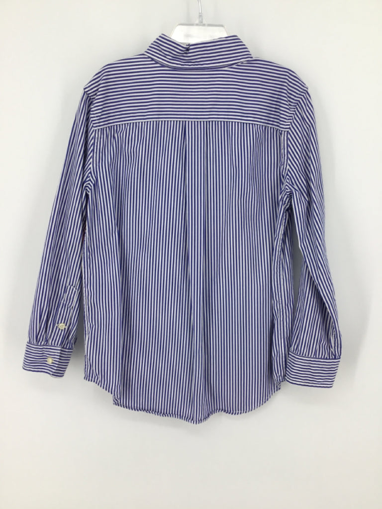 Ralph Lauren Child Size 7 Blue Stripe Shirt - boys