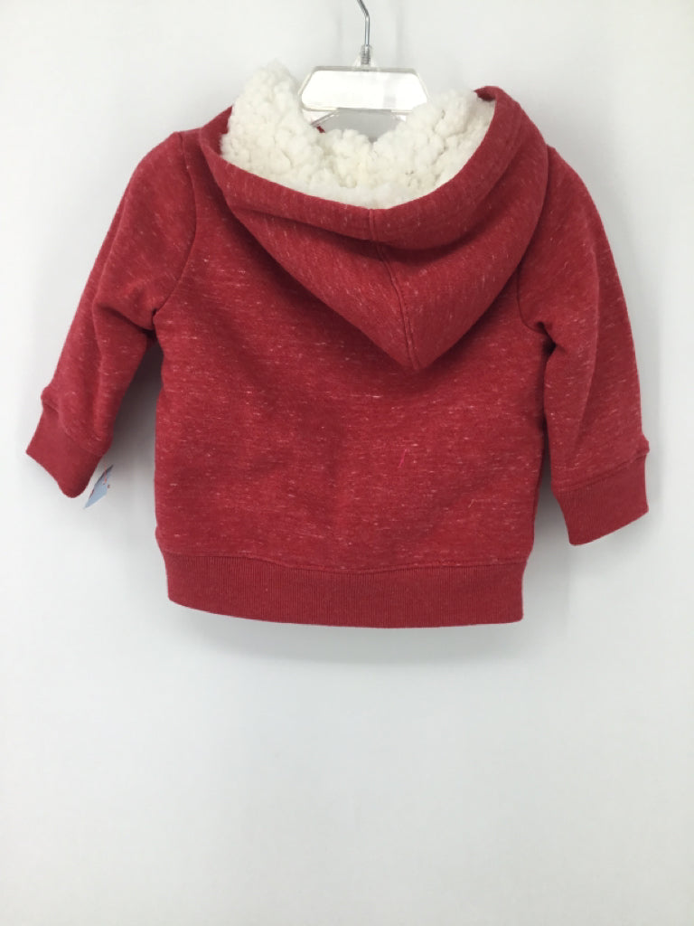 Cat & Jack Child Size 12 Months Red Marbled Hoodie - boys