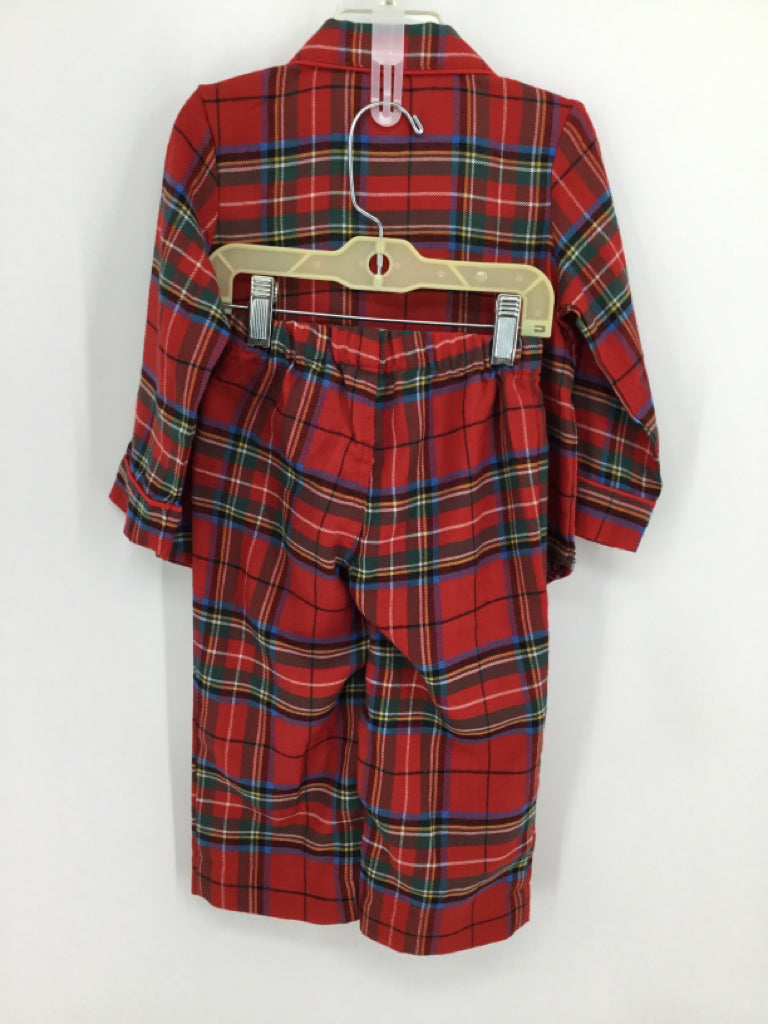 Baby Gap Child Size 2 Red Plaid Pajamas - boys