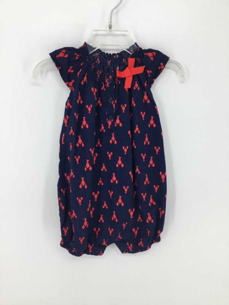 Just One You Made by Carters Child Size 6 Months Navy Outfit - girls