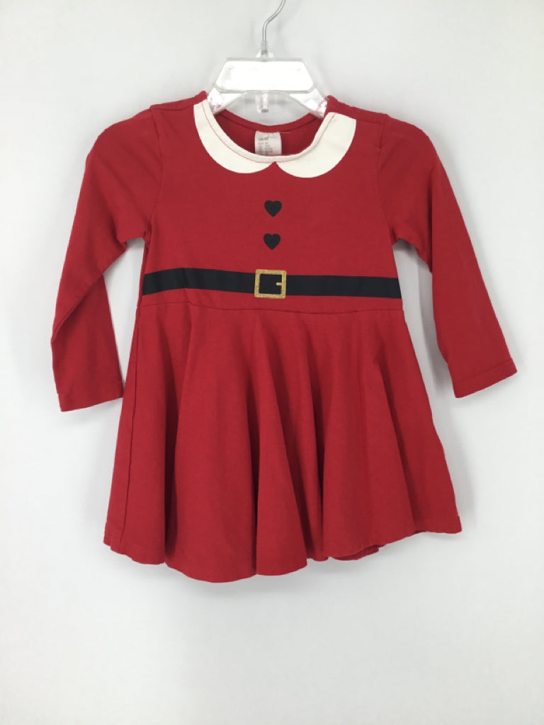H & M Child Size 12 Months Red Christmas Dress