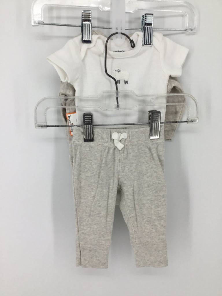 Carter's Child Size Newborn Gray Solid Outfit - boys