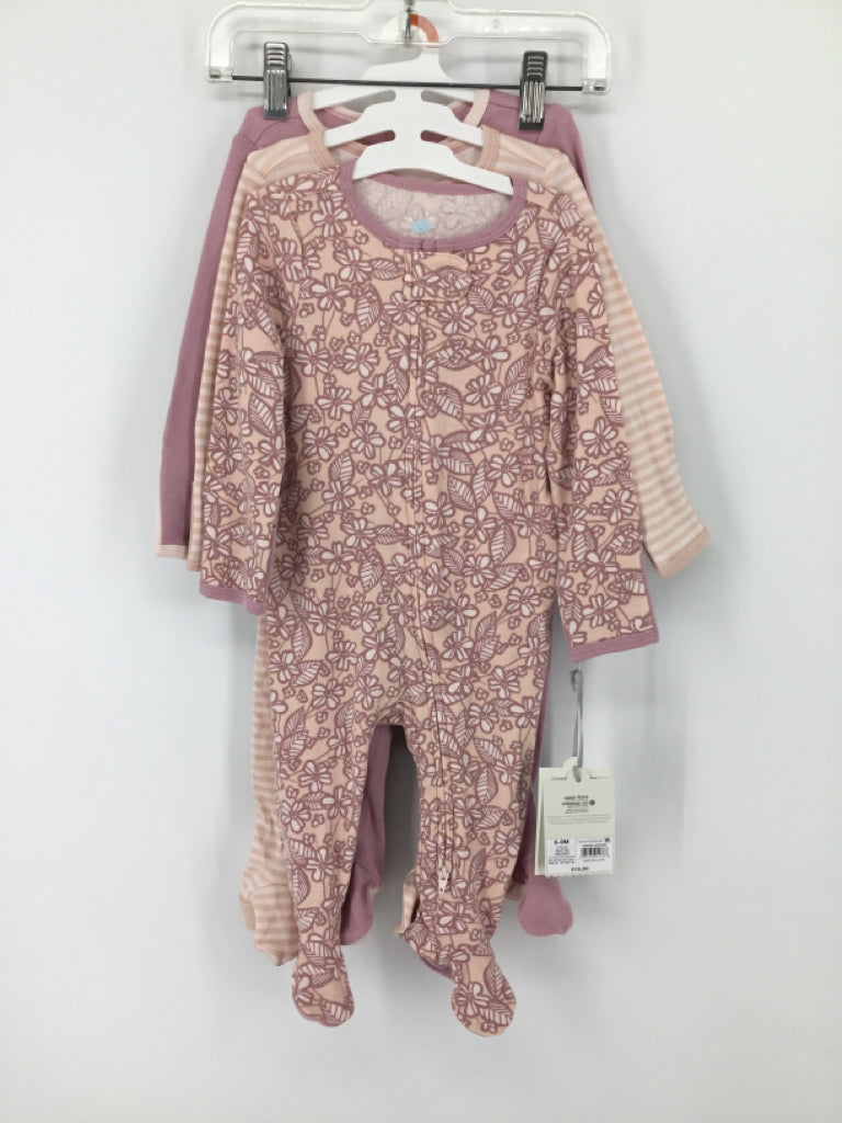 cloud island Child Size 6-9 Months Pink Sleepers