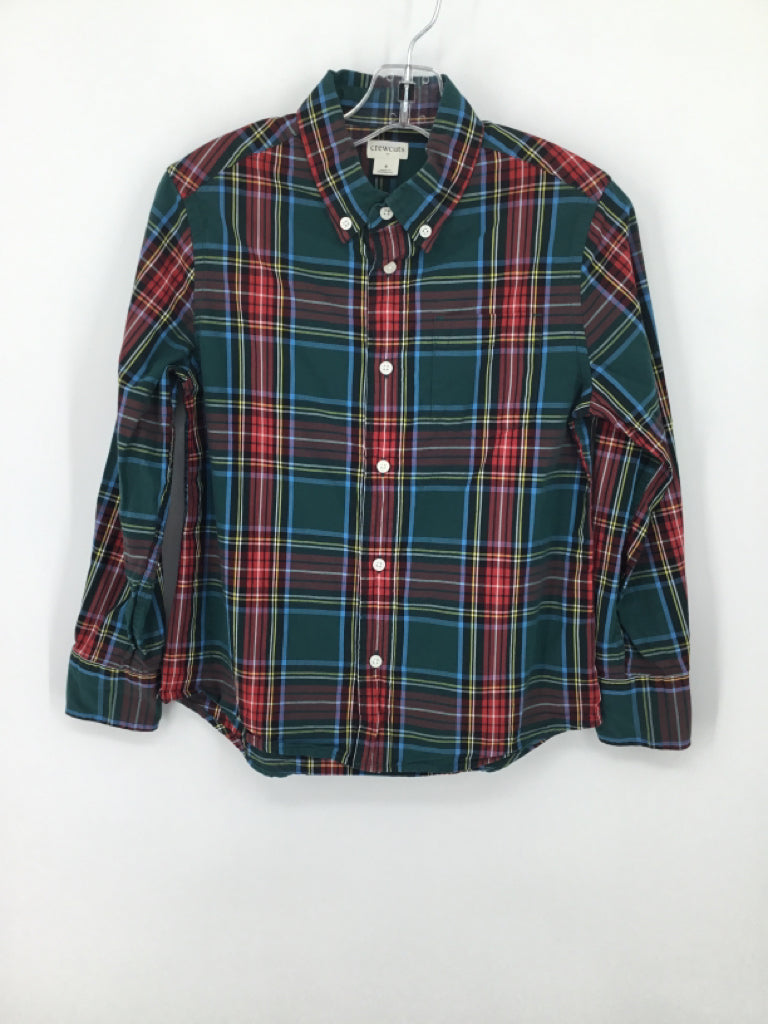 Crewcuts Child Size 8 Green Plaid Shirt - boys