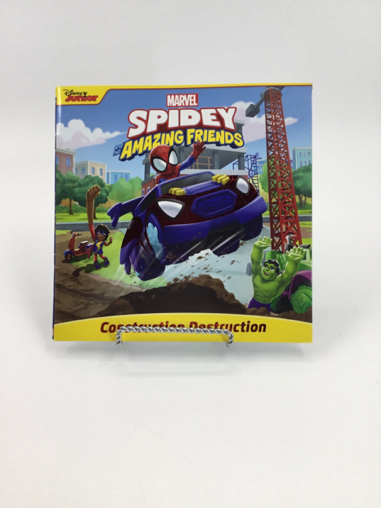 Marvel Spidey Amazing Friends Construction Destruction Paper Back Book