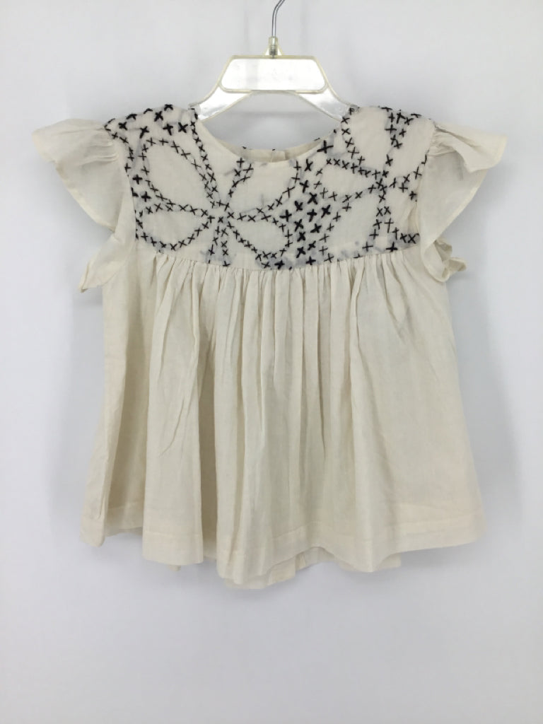 Lemon + Lucy Child Size 2 Cream Shirt - girls