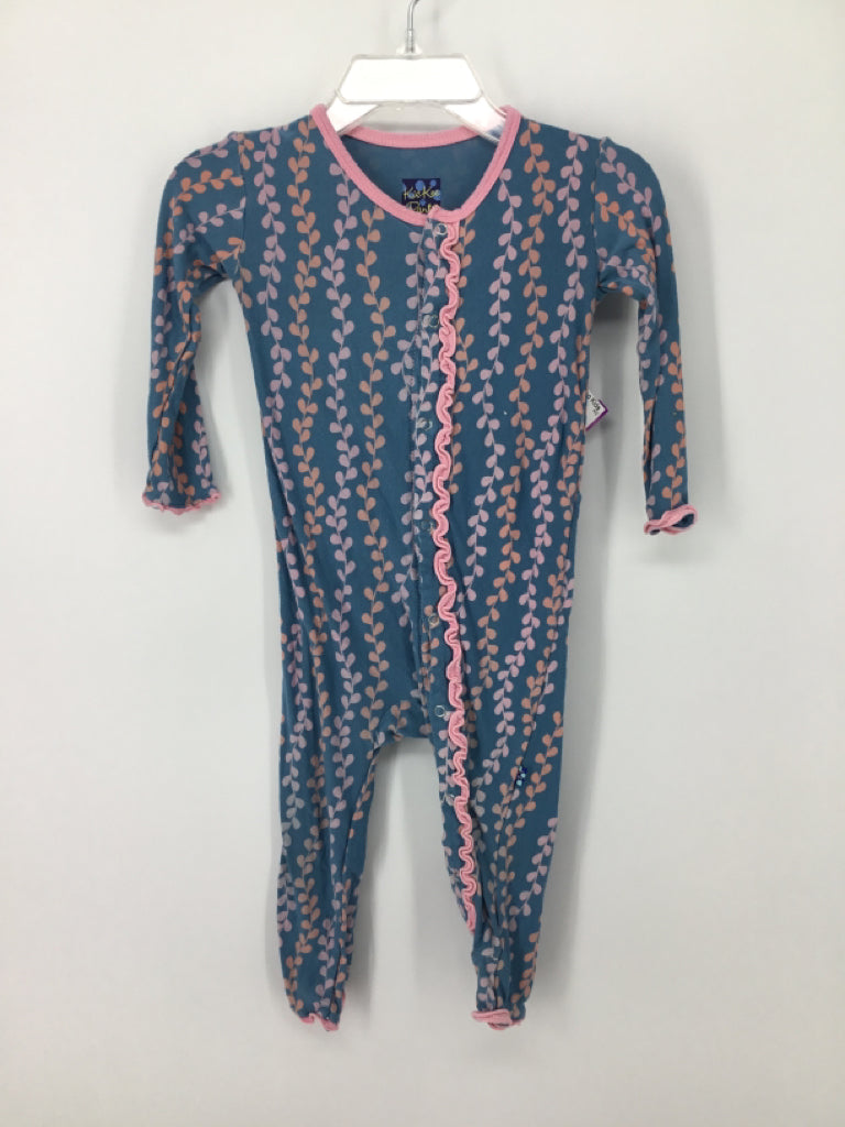 Kickee Pants Child Size 12-18 Months Blue Pajamas - girls