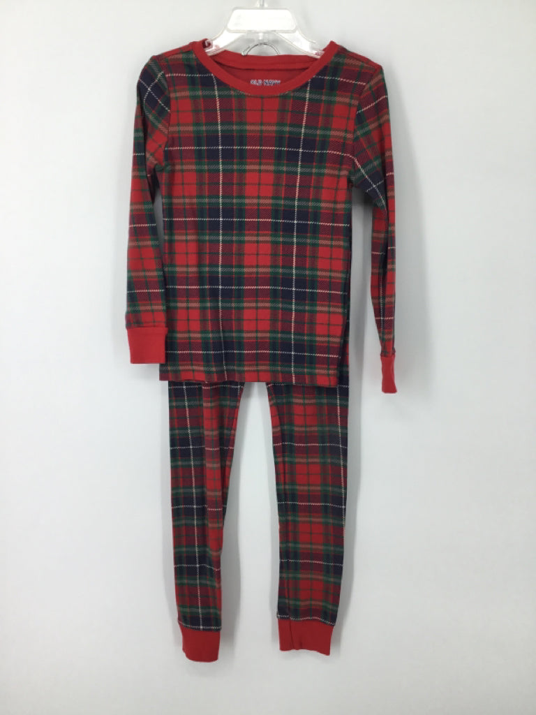 Old Navy Child Size 5 Red Plaid Pajamas - boys