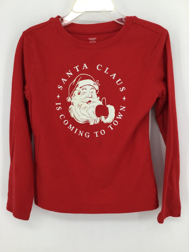 Holiday Time Child Size 4 Red Christmas T-Shirt